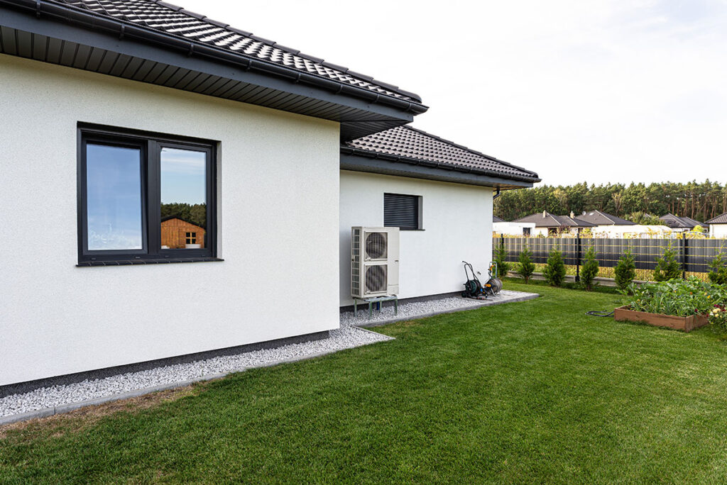 pompe à chaleur dans une maison